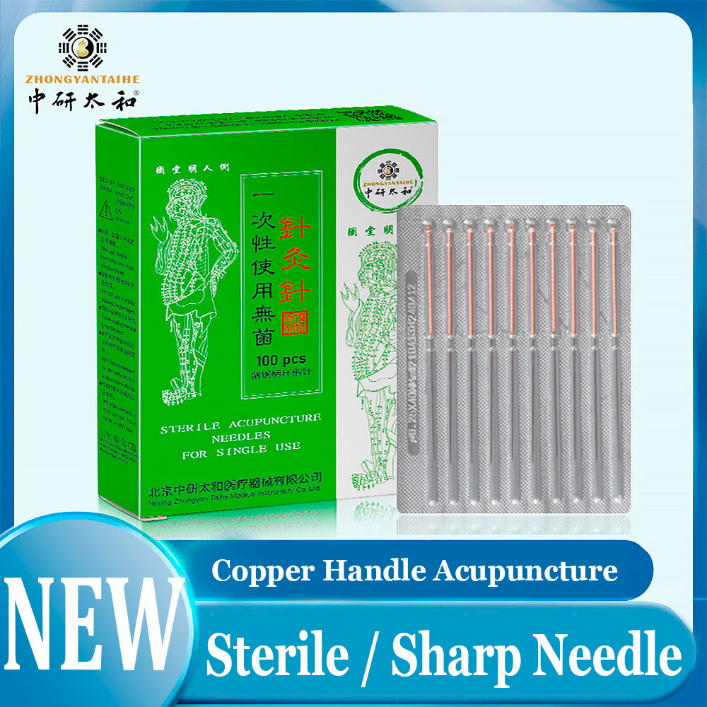 Copper Ring Handle Acupuncture Needles 100pcs