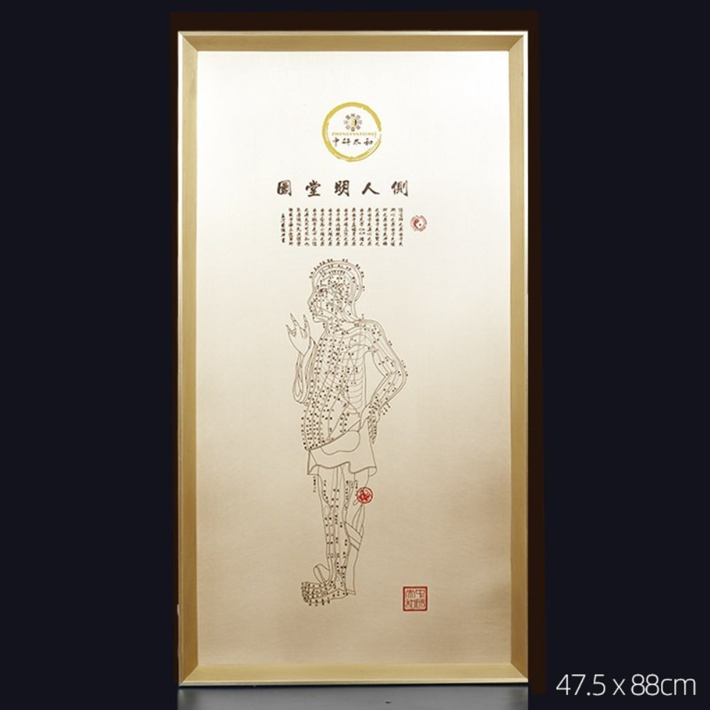 4 PCS Copper Human Acupoint Map