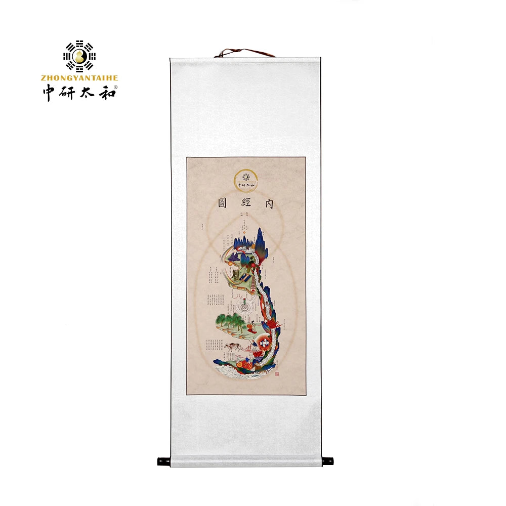 Color Internal Meridian Diagram Wall Chart