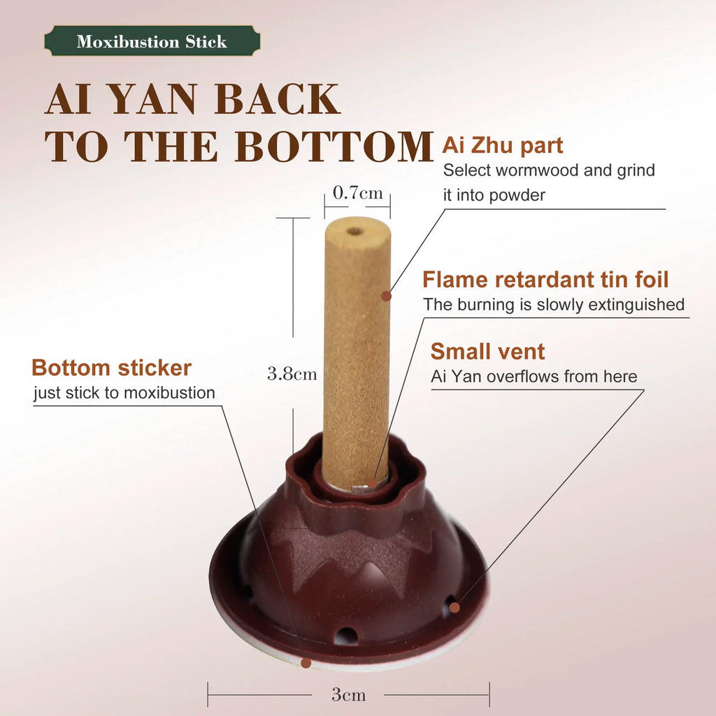 60pcs Moxa Sticks with Self-Adhesive