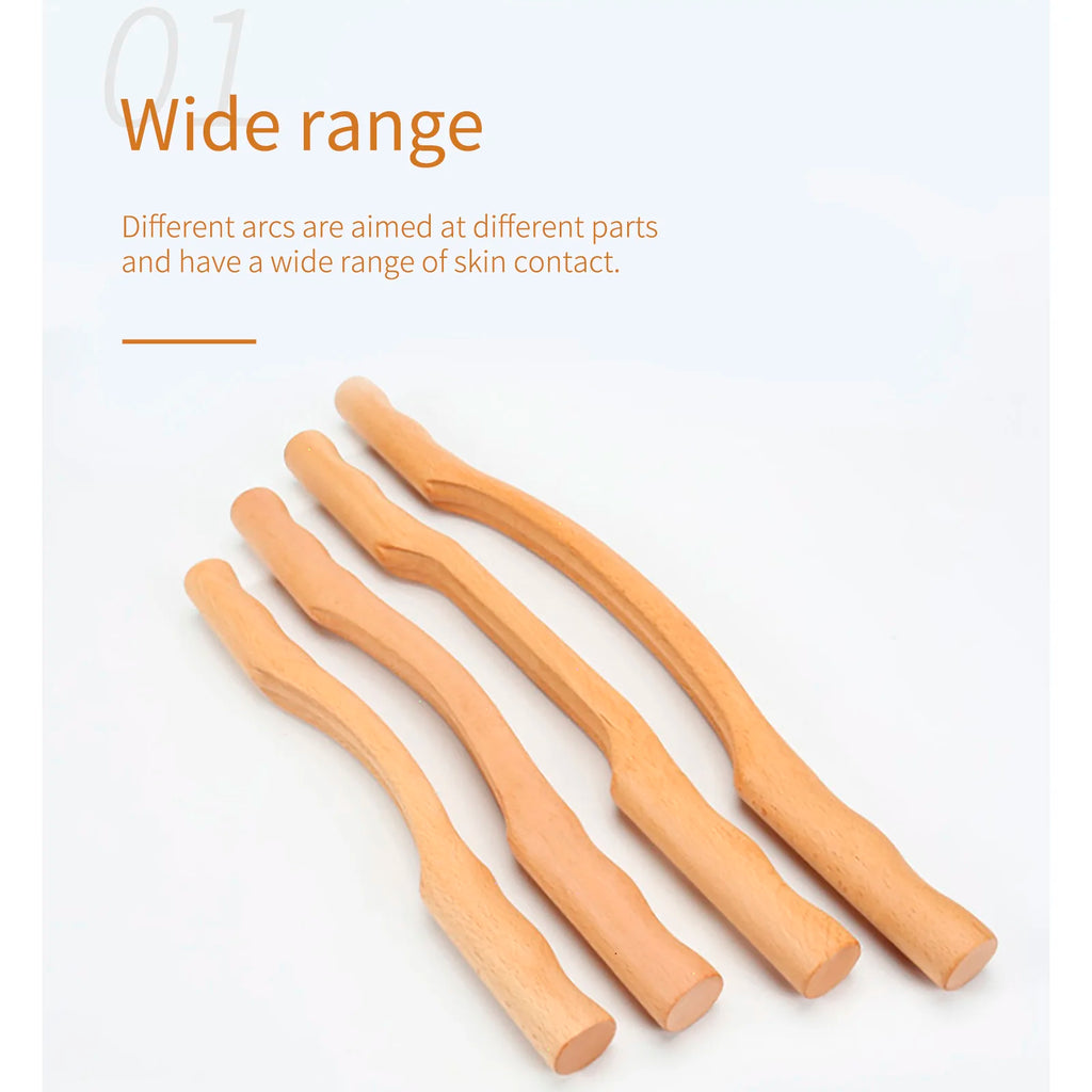 Beech GUA SHA STICK Set of 4