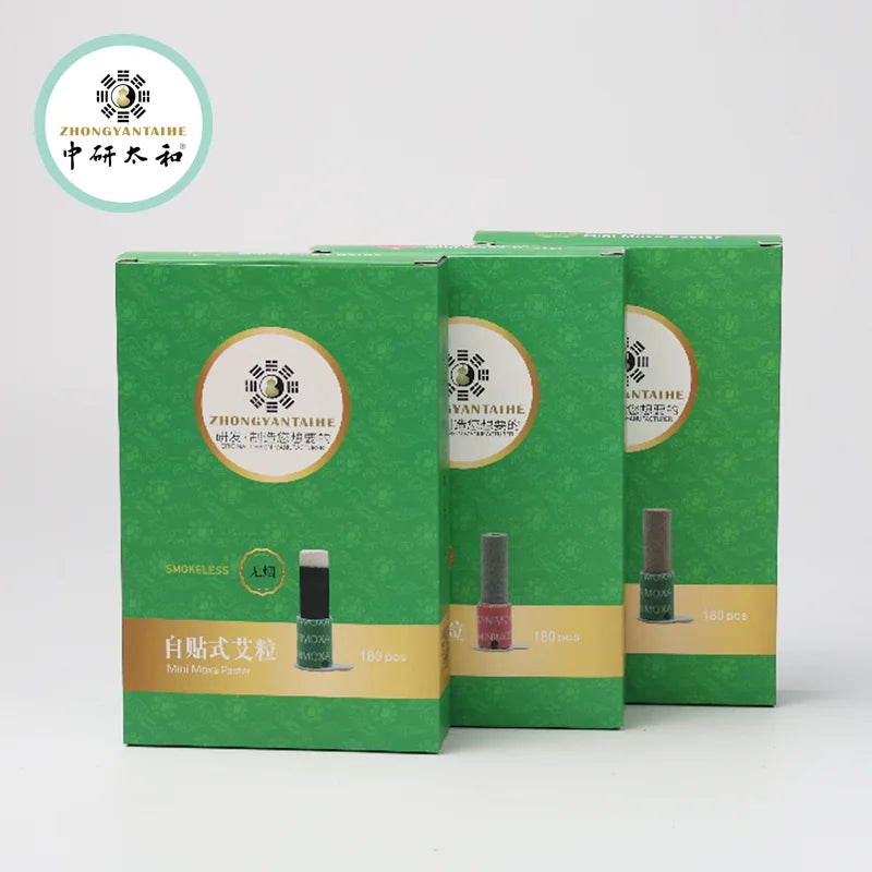 180 Pcs Mini Moxa Tube Self-Stick