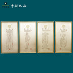 4 PCS Copper Human Acupoint Map