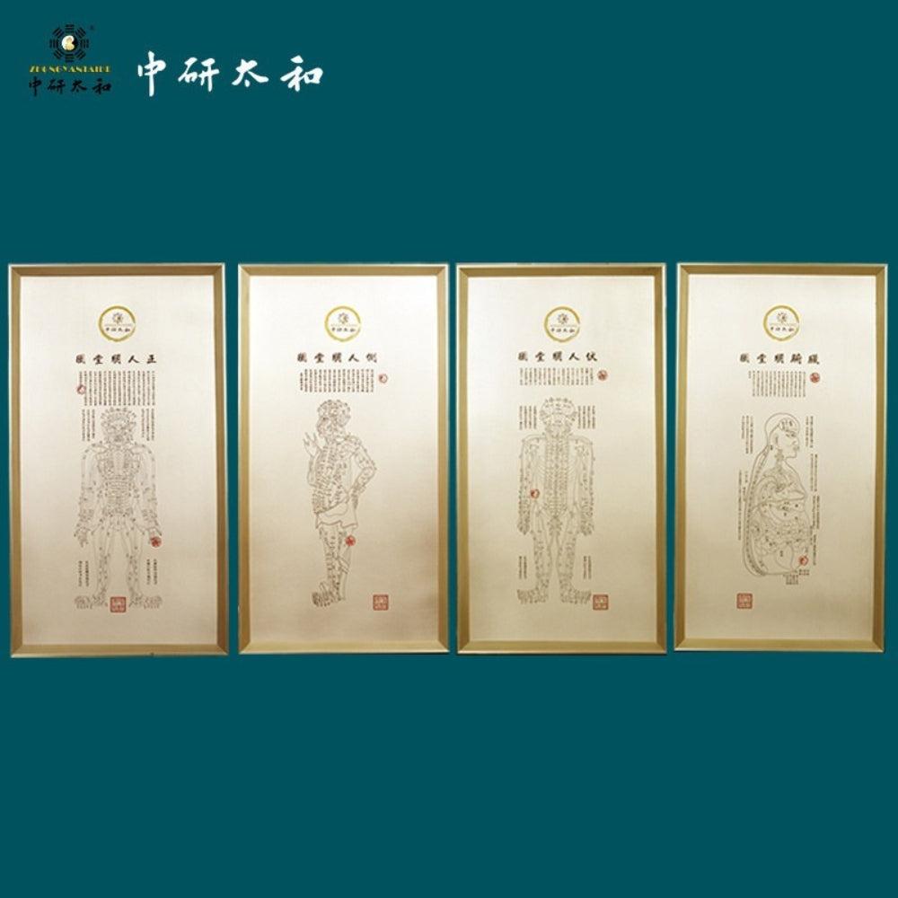 4 PCS Copper Human Acupoint Map